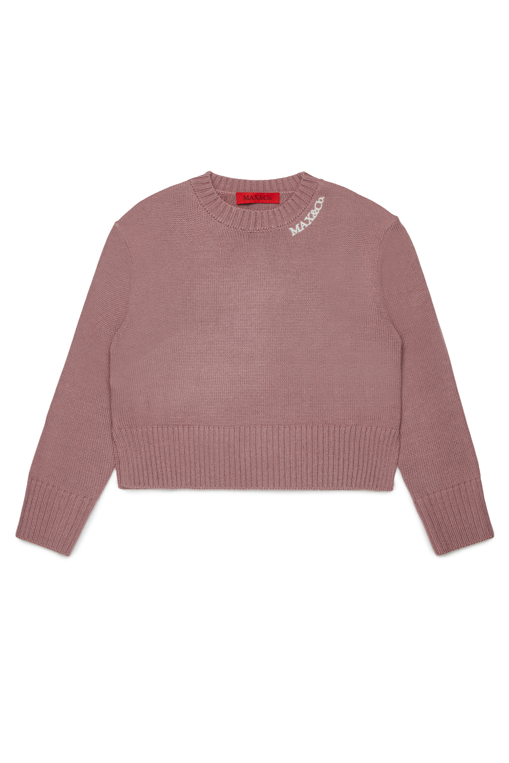 KNIT SWEATER WITH LOGO AROUND NECK