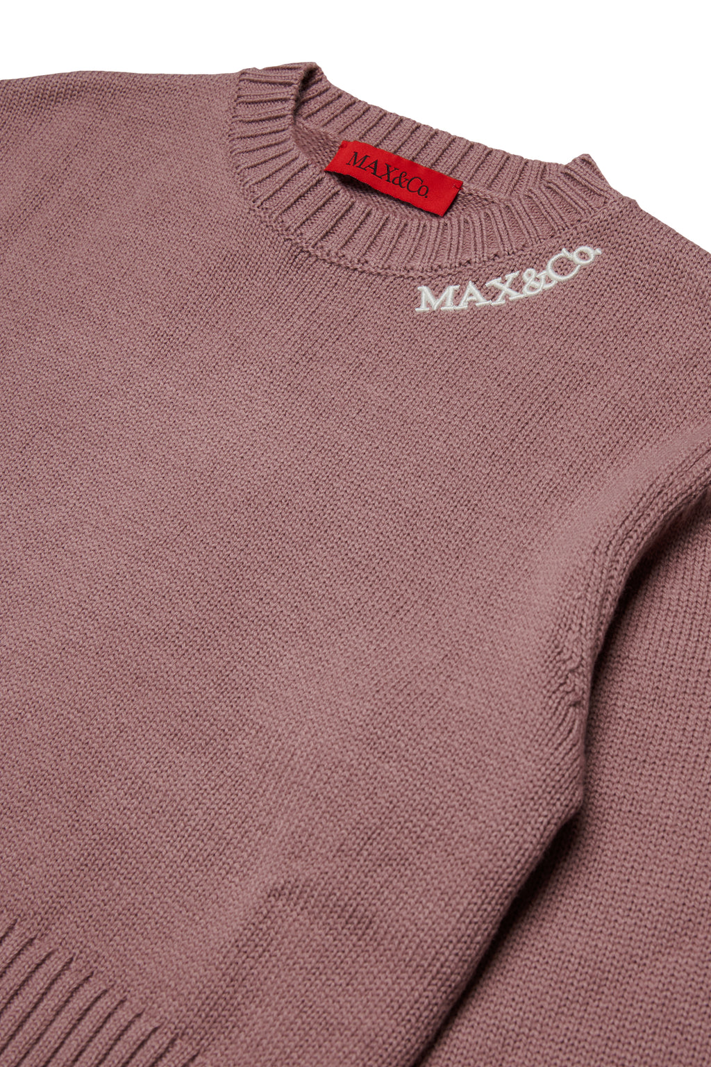 KNIT SWEATER WITH LOGO AROUND NECK