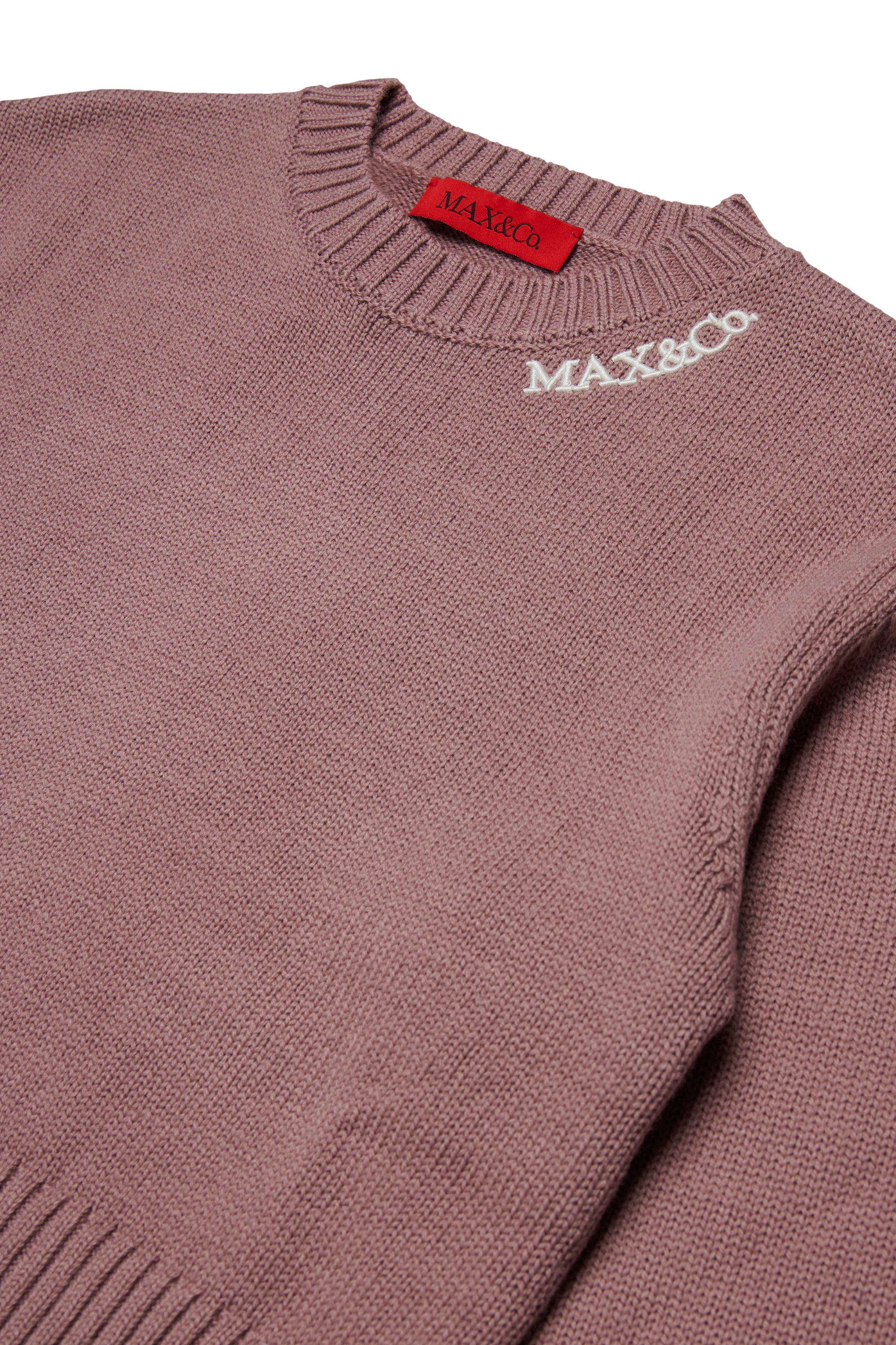 KNIT SWEATER WITH LOGO AROUND NECK