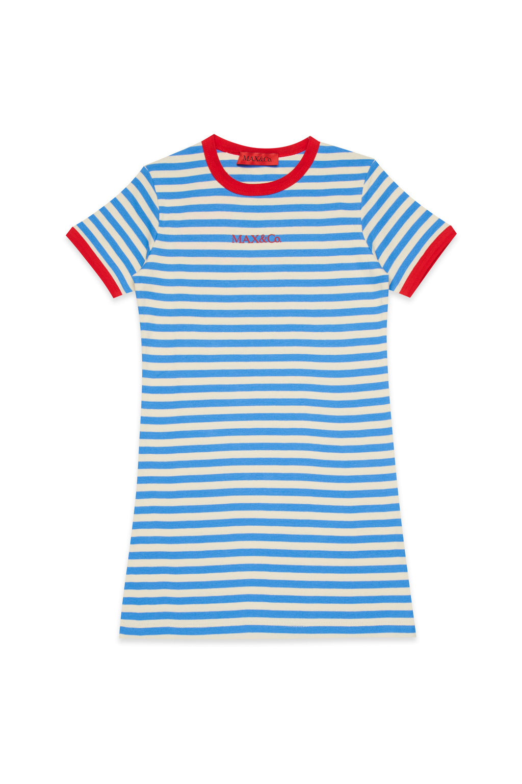 STRIPED JERSEY DRESS WITH SMALL LOGO