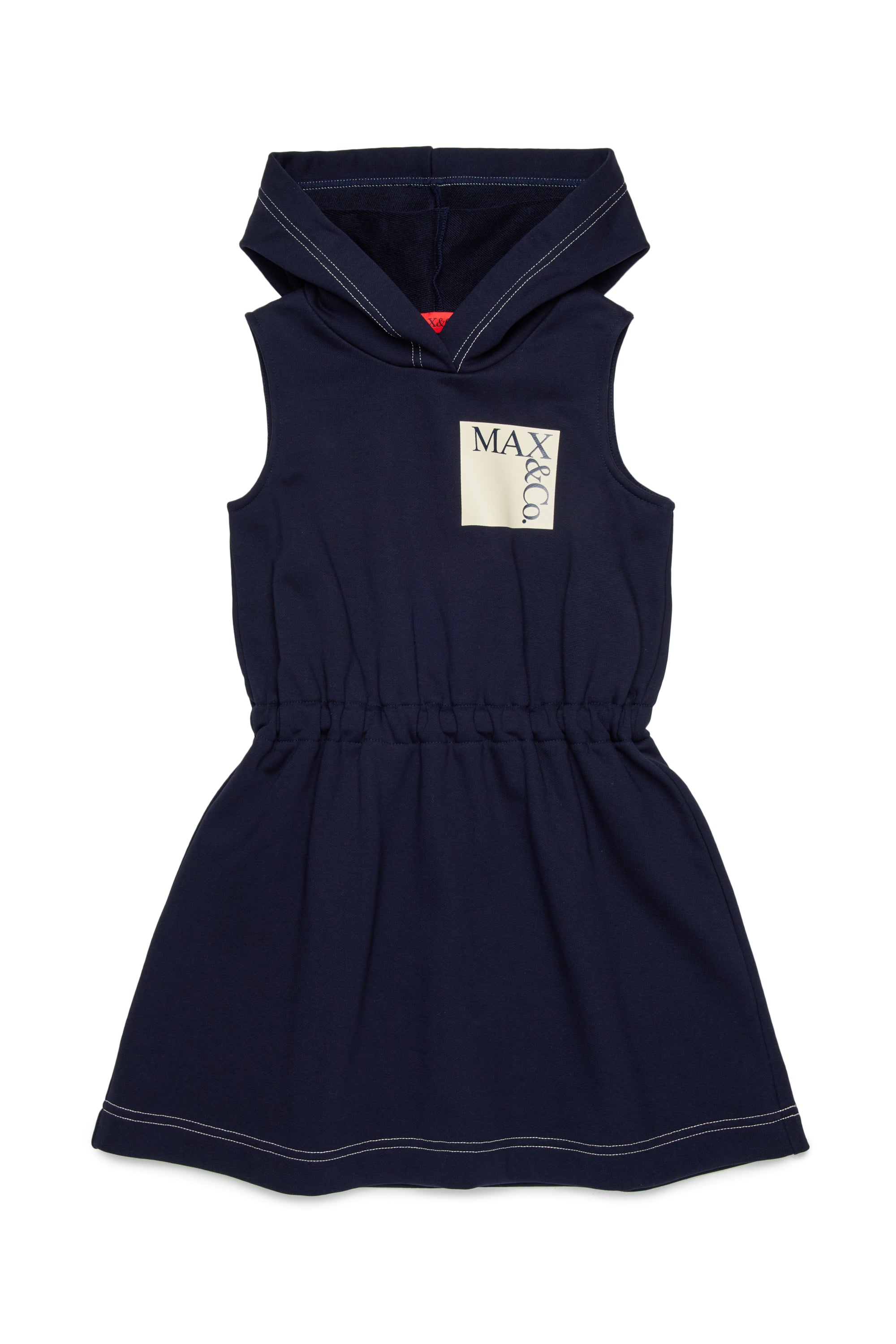 SLVLSS HOODED SWEAT DRESS WITH LOGO