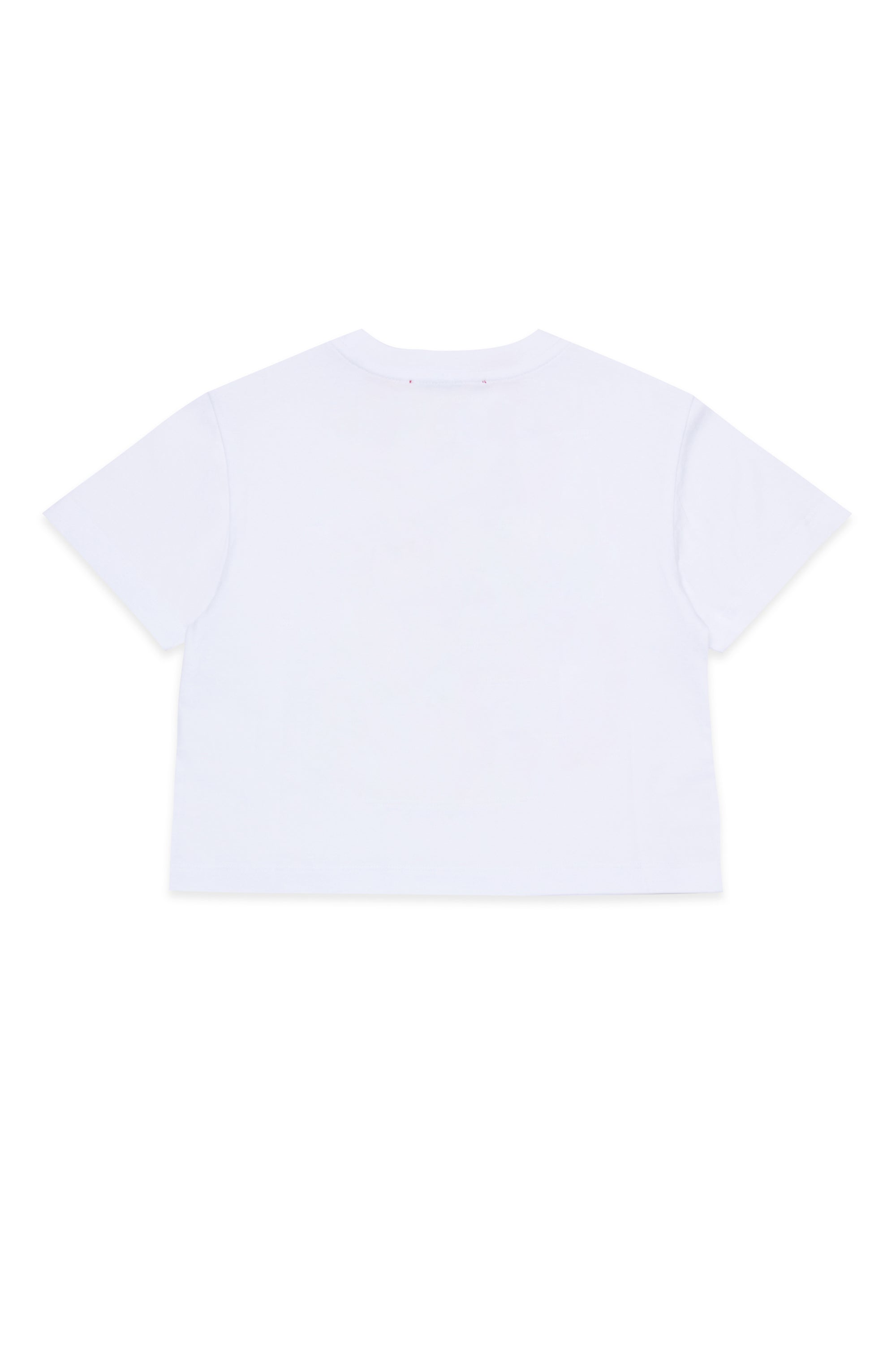 SS TEE WITH STRIPED LOGO WHITE