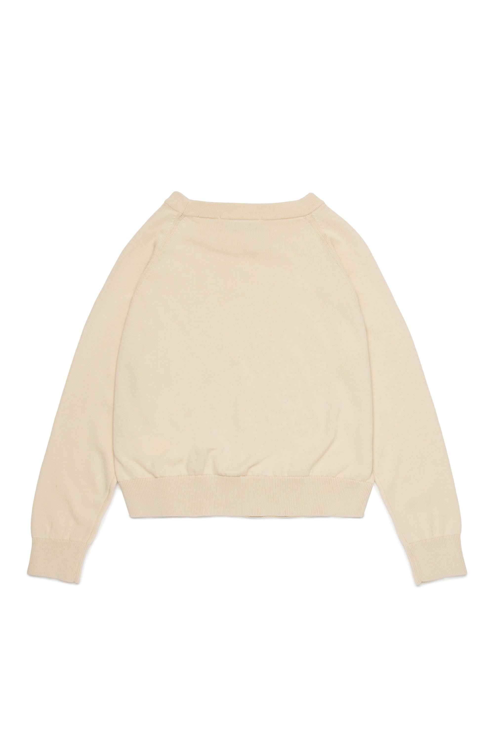 MINI ME KNIT SWEATER WITH SMALL LOGO PATCH CREAM