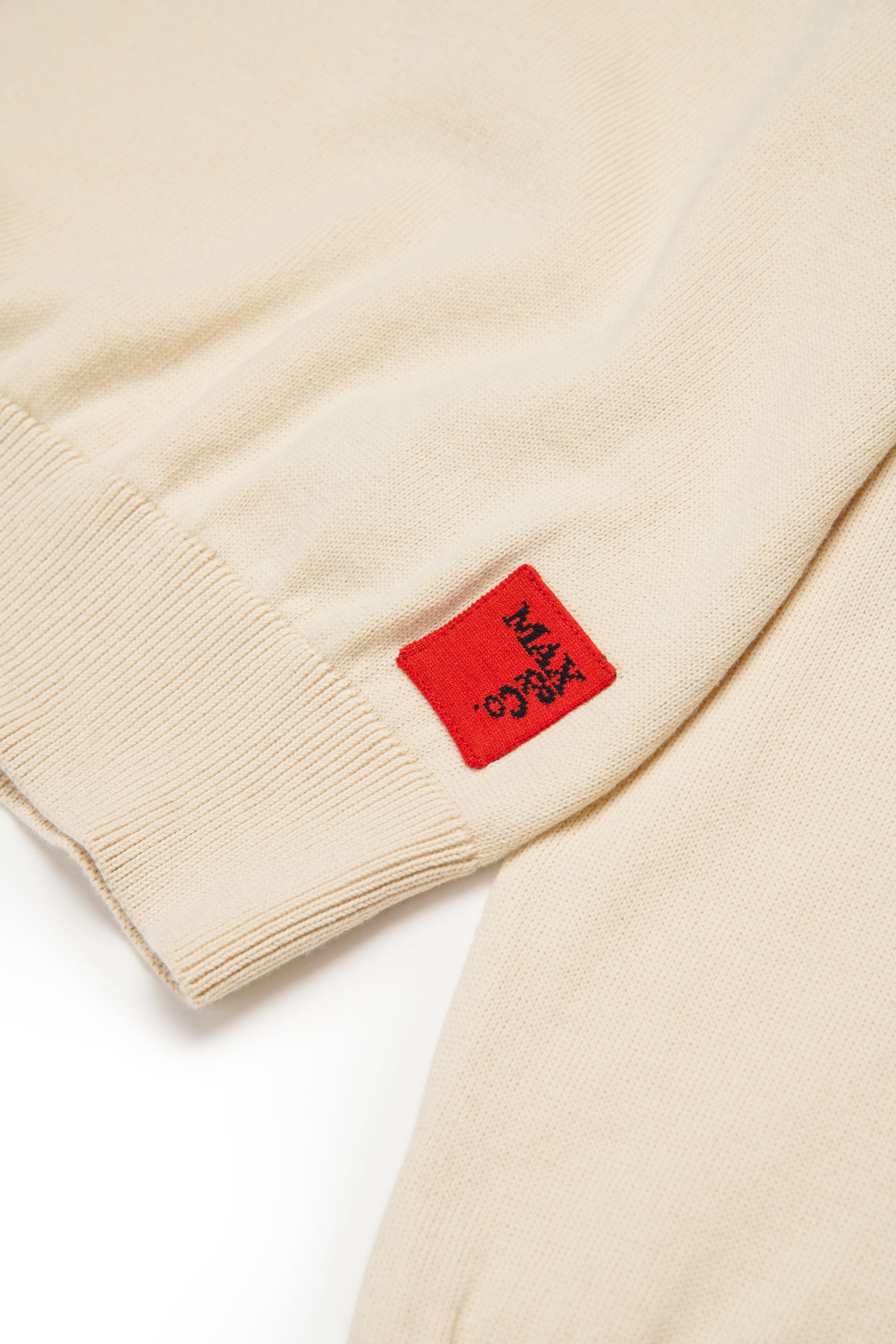 MINI ME KNIT SWEATER WITH SMALL LOGO PATCH CREAM