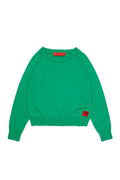 MINI ME KNIT SWEATER WITH SMALL LOGO PATCH GREEN