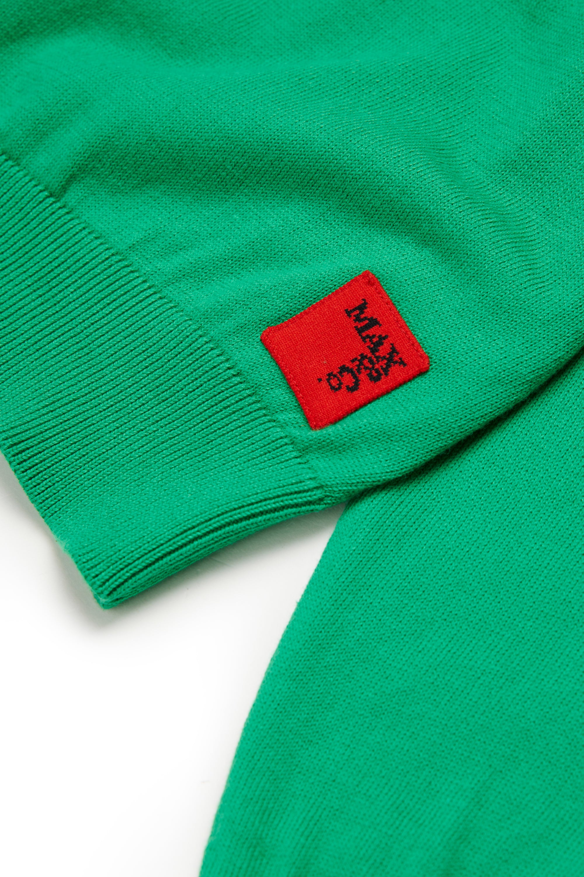 MINI ME KNIT SWEATER WITH SMALL LOGO PATCH GREEN