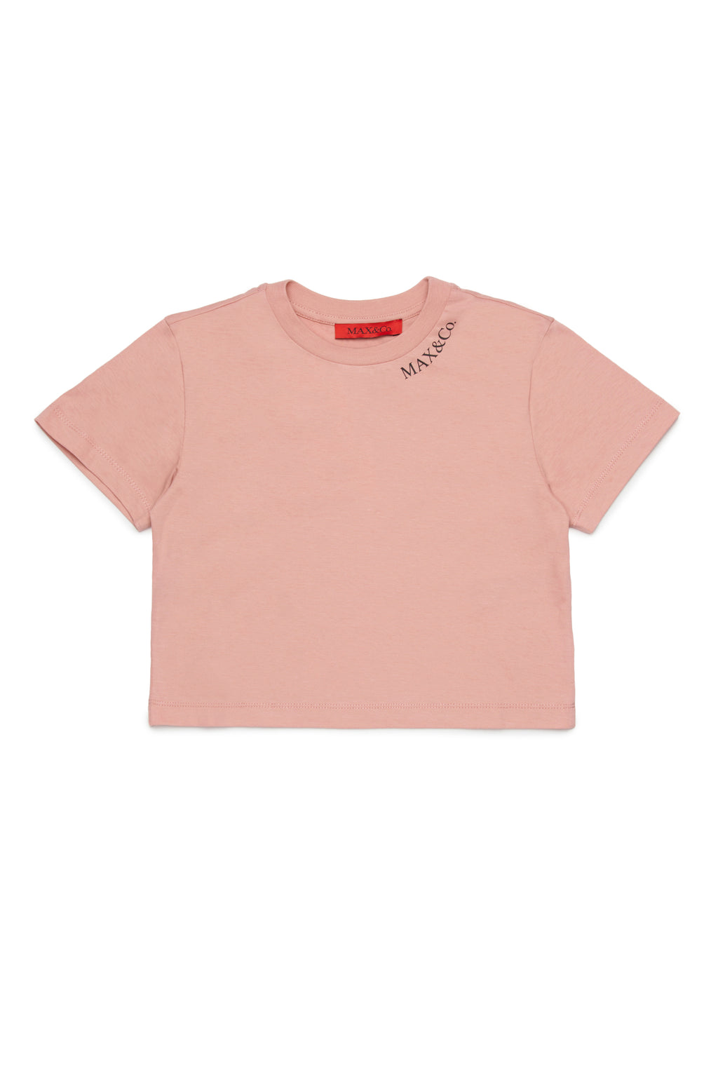 Max & Co TEE WITH LOGO AROUND NECK PINK