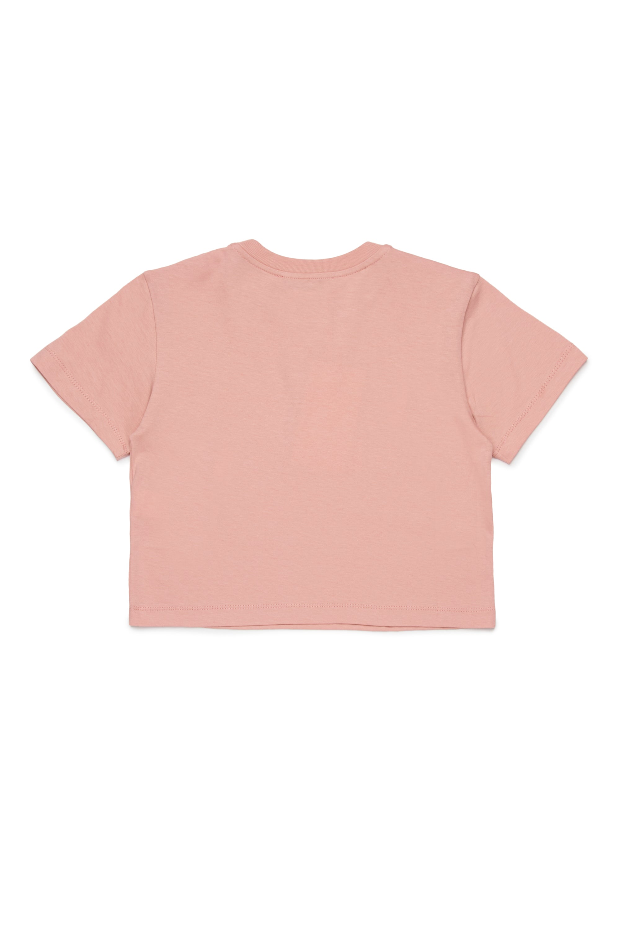 Max & Co TEE WITH LOGO AROUND NECK PINK