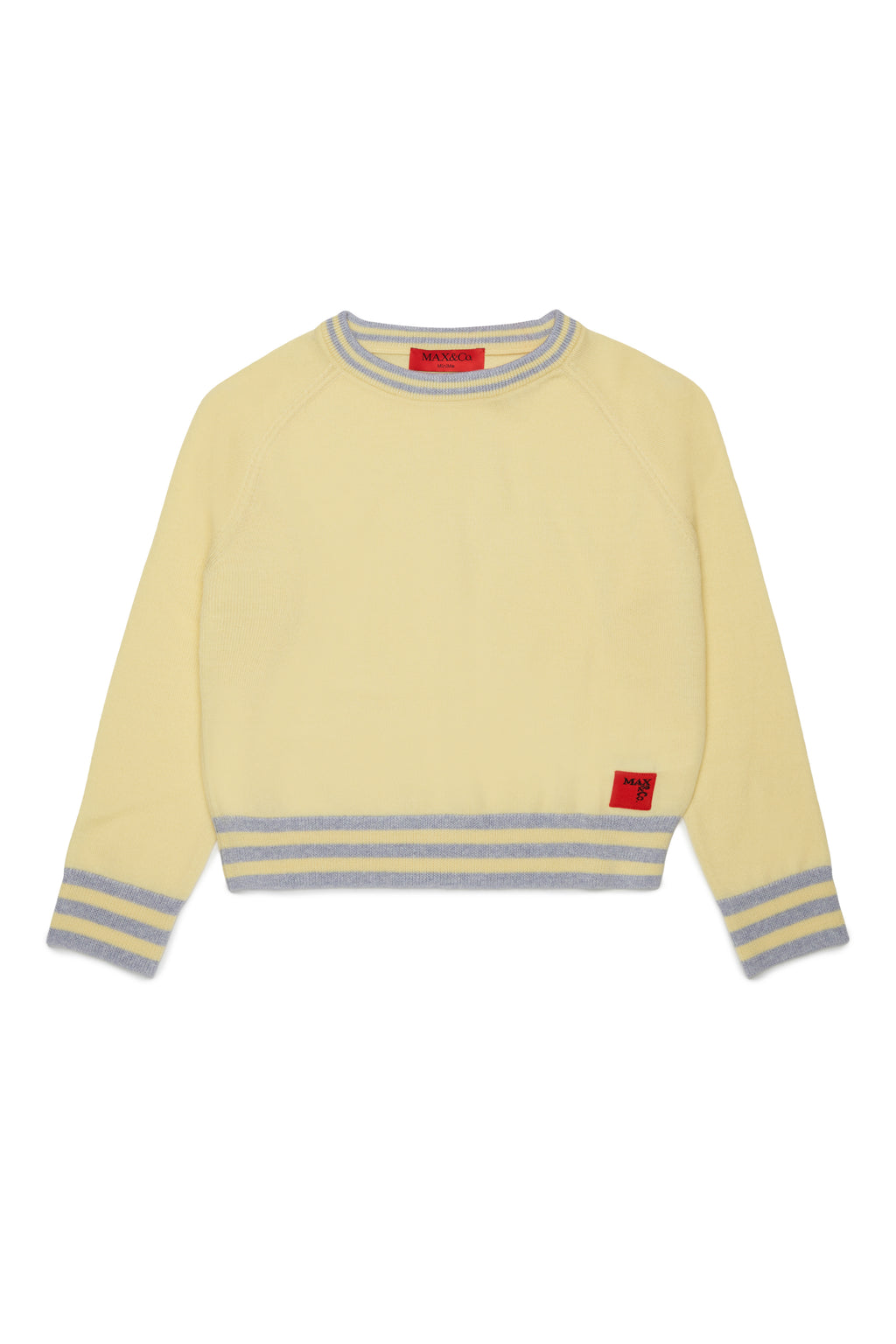 KNIT SWEATER WITH STRIPES AROUND THE EDGES