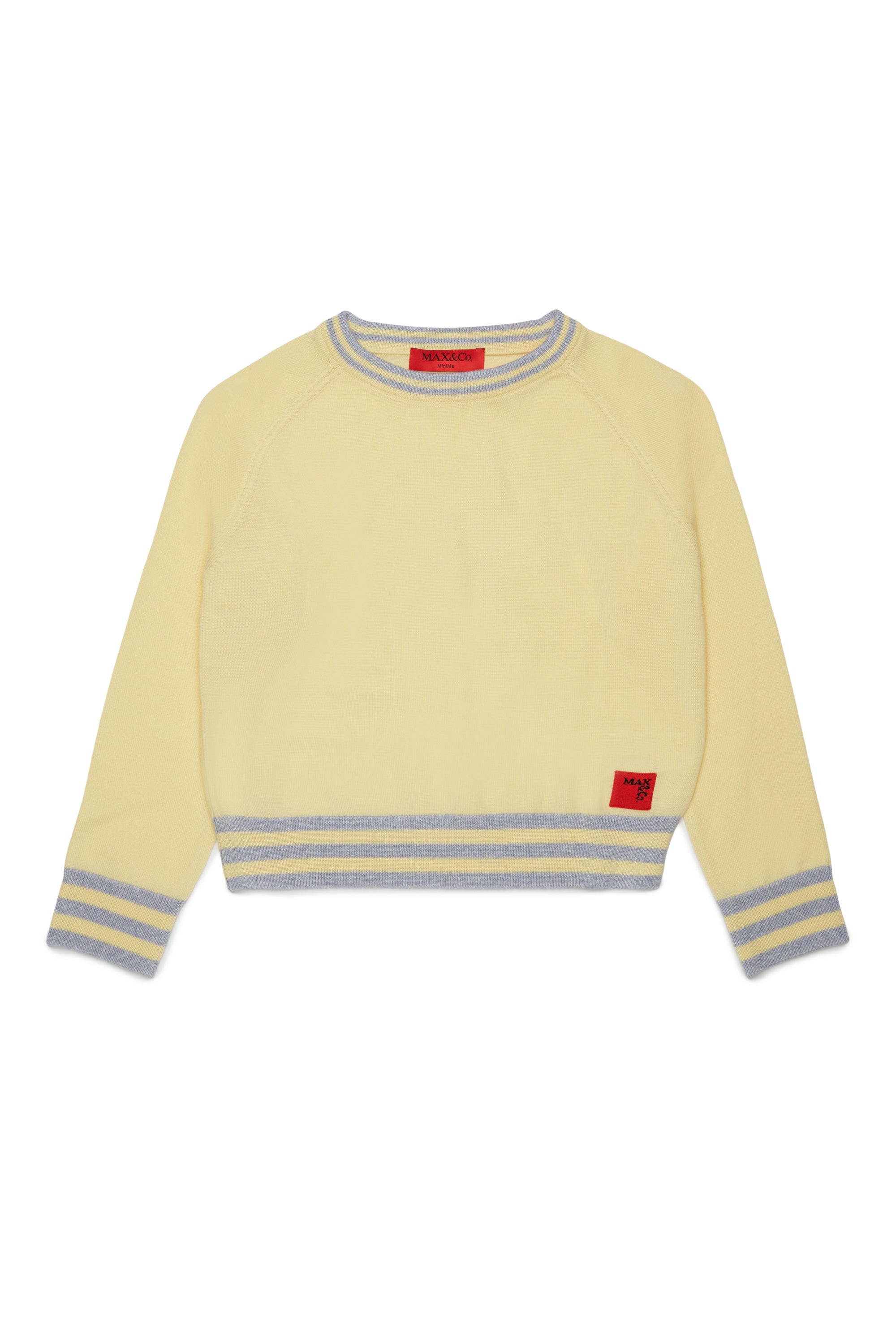 KNIT SWEATER WITH STRIPES AROUND THE EDGES