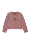 ACID WASHED SWEATSHIRT WITH MONOGRAM LOGO