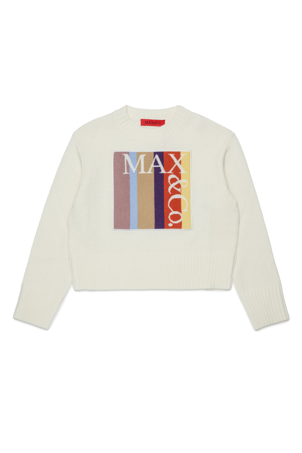 KNIT SWEATER WITH MULTICO SQUARE LOGO