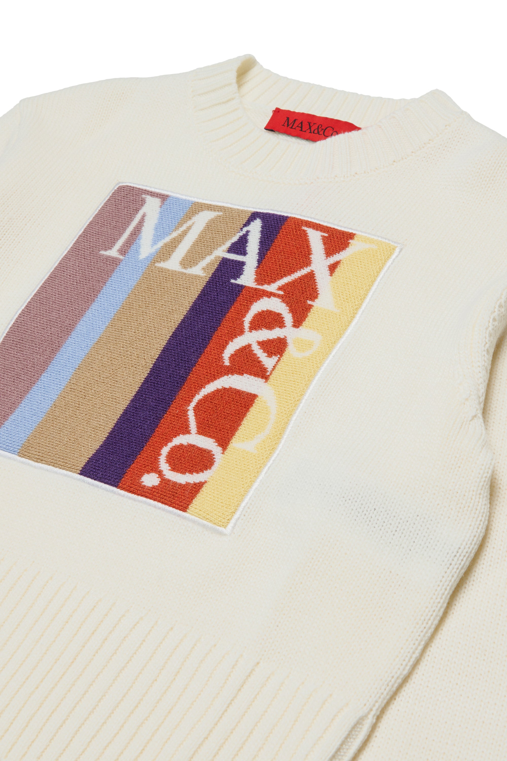 KNIT SWEATER WITH MULTICO SQUARE LOGO