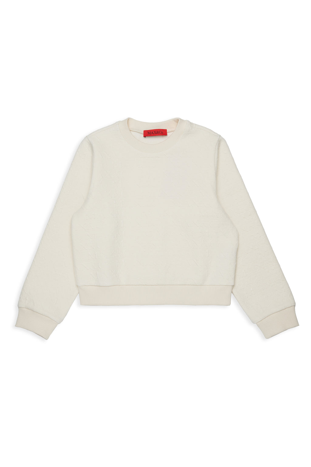 JACQUARD ALLOVER LOGO SWEATSHIRT