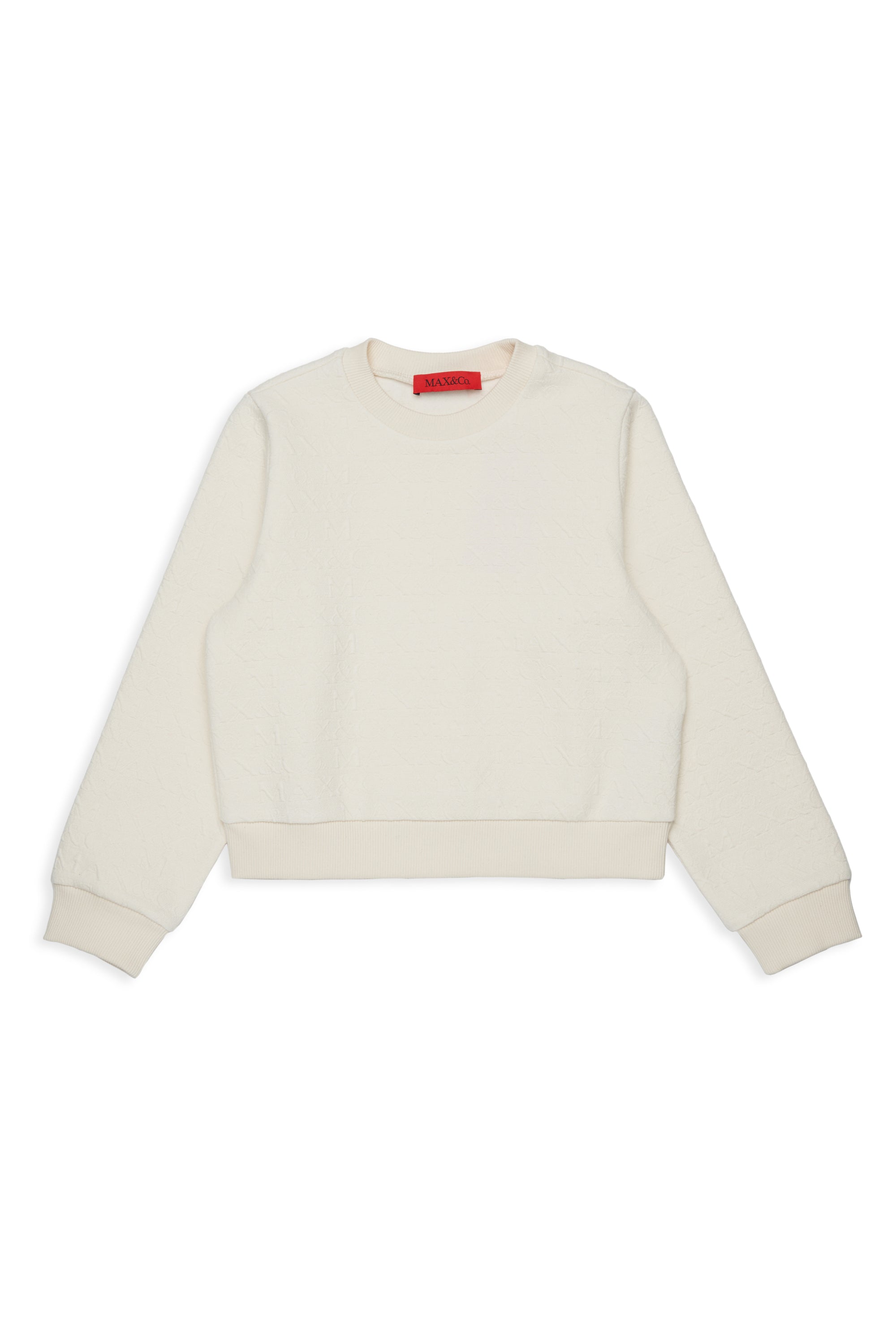 JACQUARD ALLOVER LOGO SWEATSHIRT