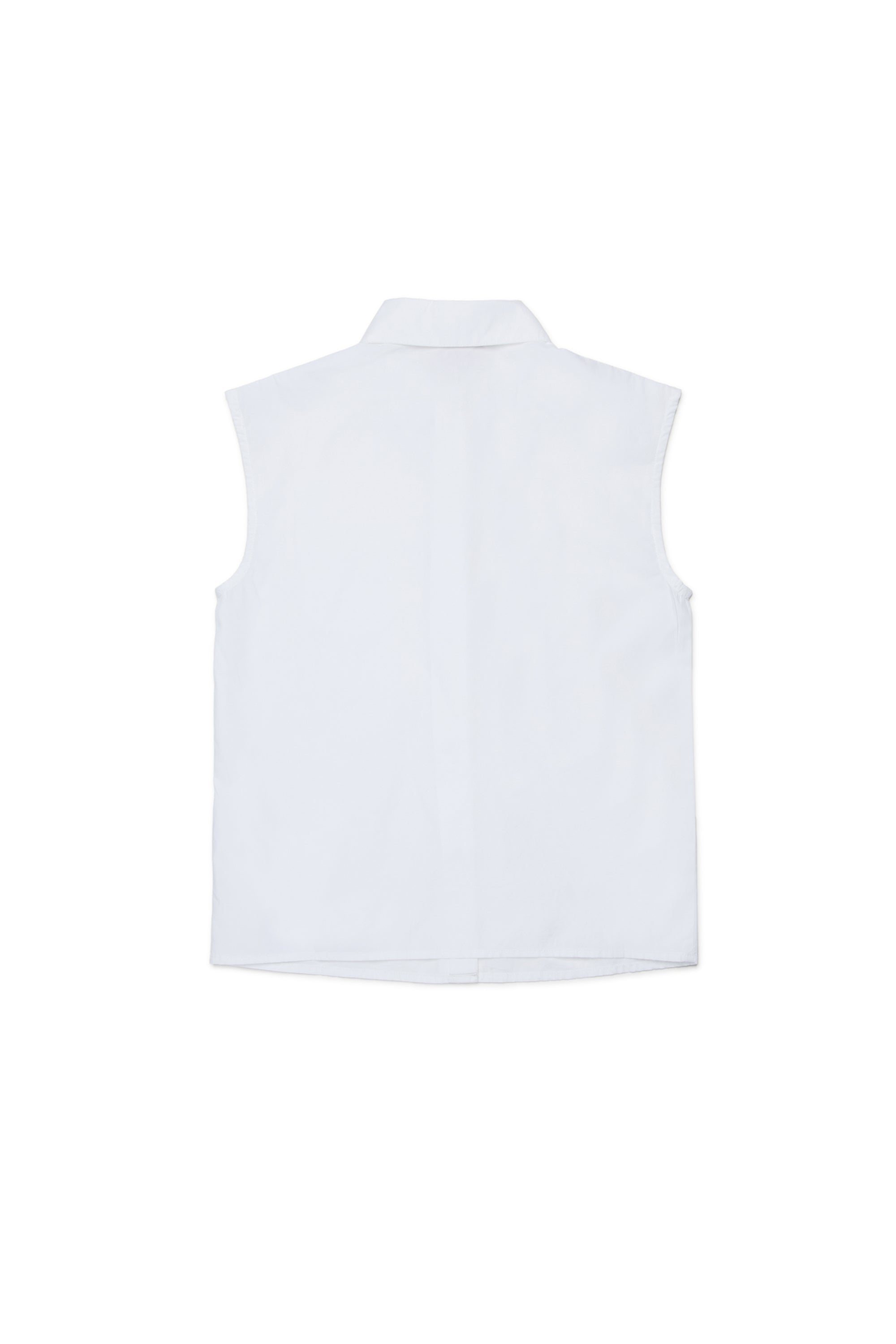 N21 SLVLESS BUTTON UP SHIRT W/ JEWEL COLLAR