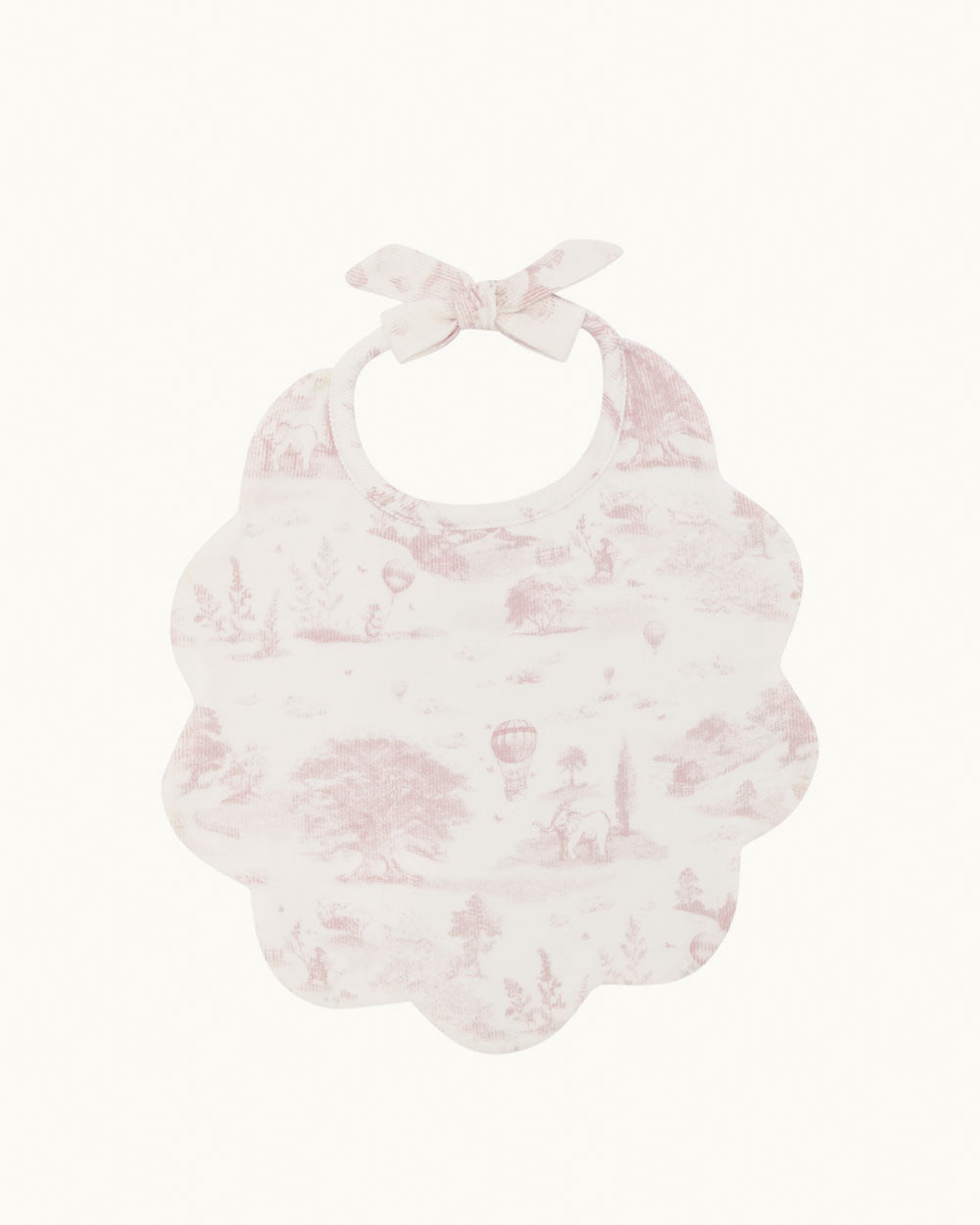 Darcy Toile de Jouy Scallop Bib - Two Pack