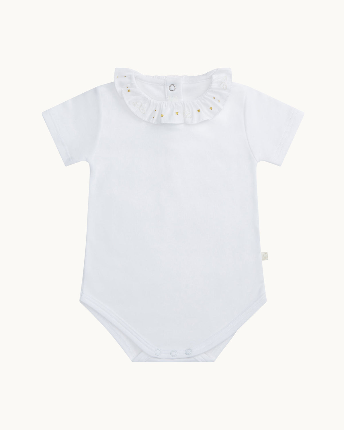 Heart and Angel Wing Short Sleeve Onesie