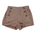 Gray Textured Wool Shorts