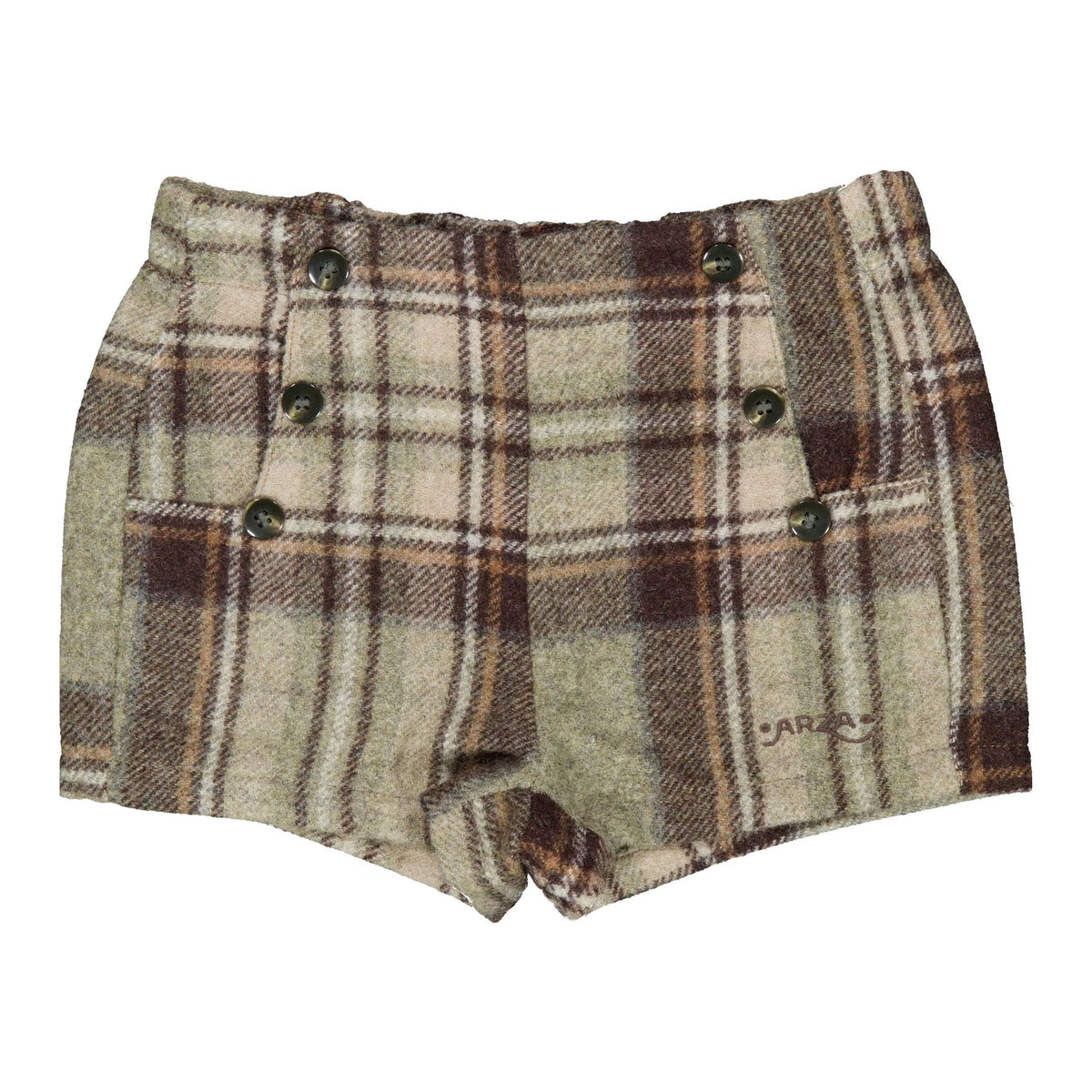 Brown Plaid Shorts