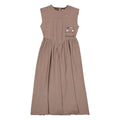 Brown Pinstripe Corset Dress