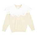 Knit Eyelet Collar Sweater