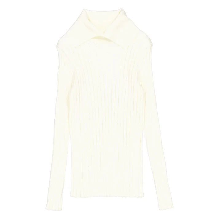 Clubhouse Cream Fold Over Turtleneck