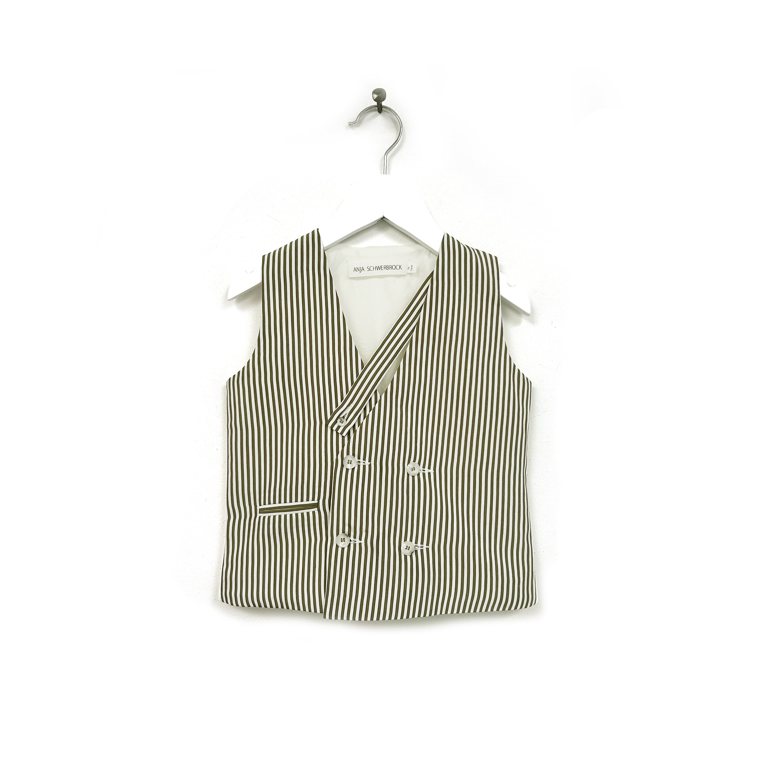 KHAKI STRIPES WAISTCOAT