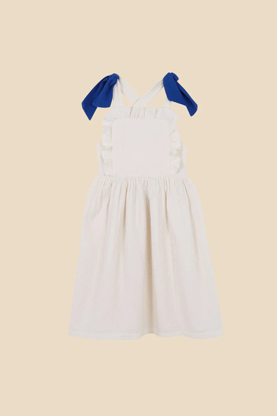 Plumetis cobalt blue midi dress girl