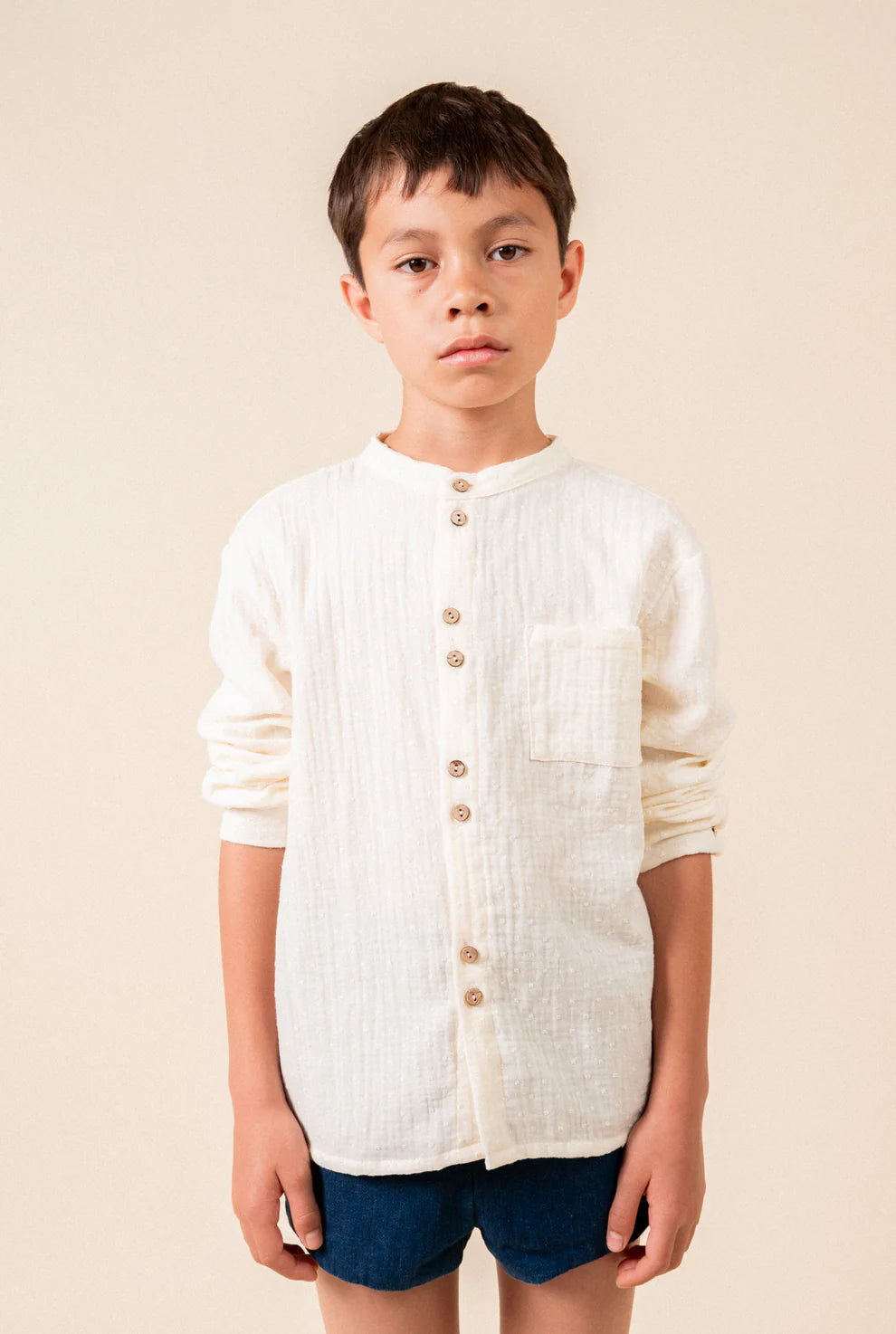 Plumetis mao shirt boy