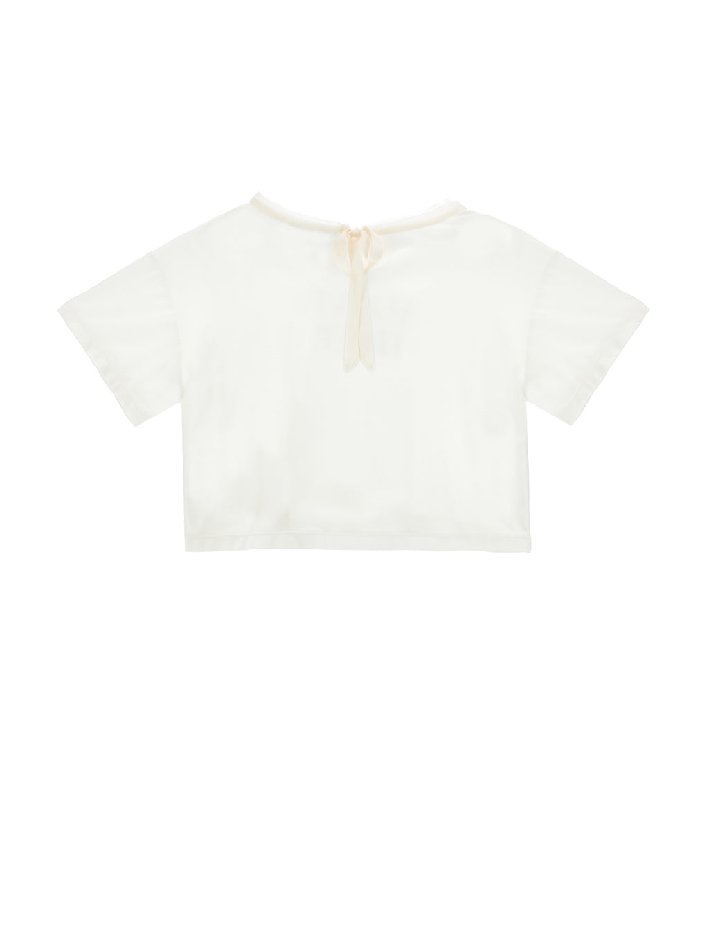 RHINESTONED LOGO VISCOSE TSHIRT WHITE