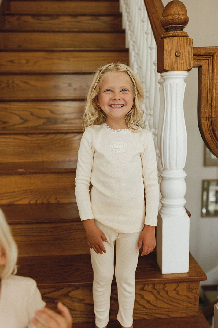 Pointelle Lace Pajama Set