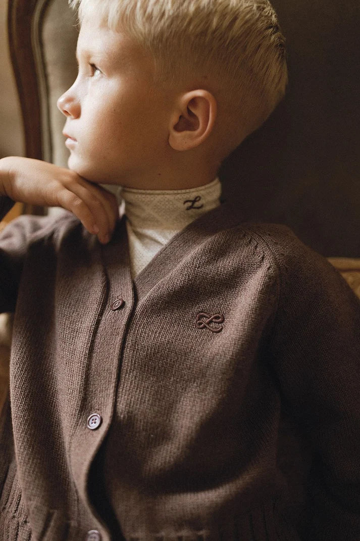 Line Print Turtleneck