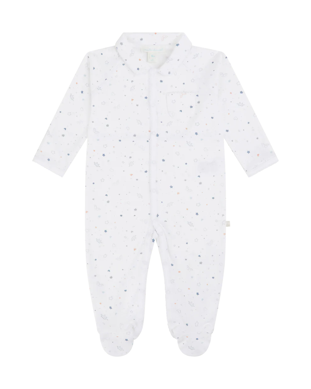MC-105-CO24 PIJAMA CON ESTAMPADO DE ESTRELLAS Y CORONAS MARIE-CHANTAL