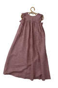 Checkered Dress Maxi in Brick