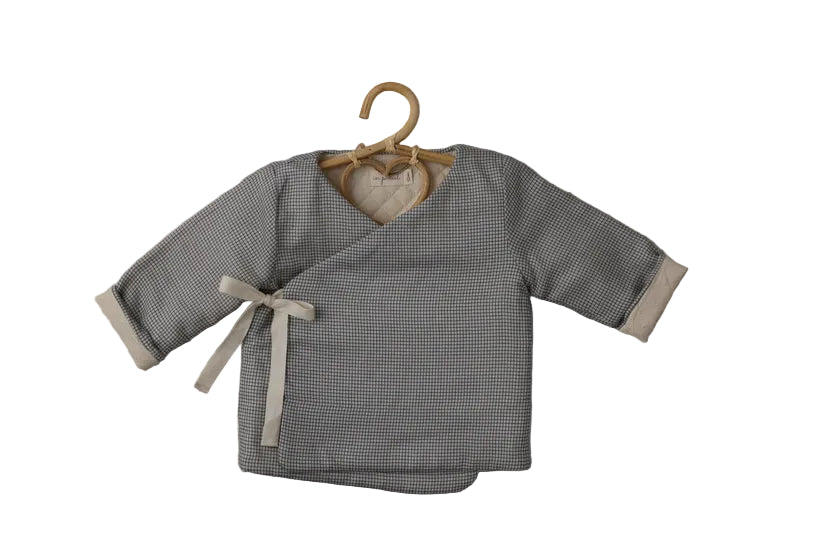Wrap Jacket in Ink Checkered