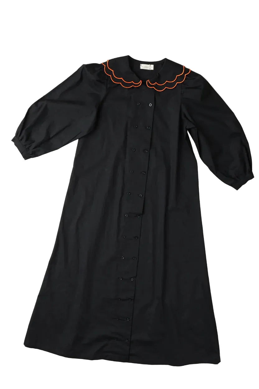 Double Collar Maxi With Orange Peel