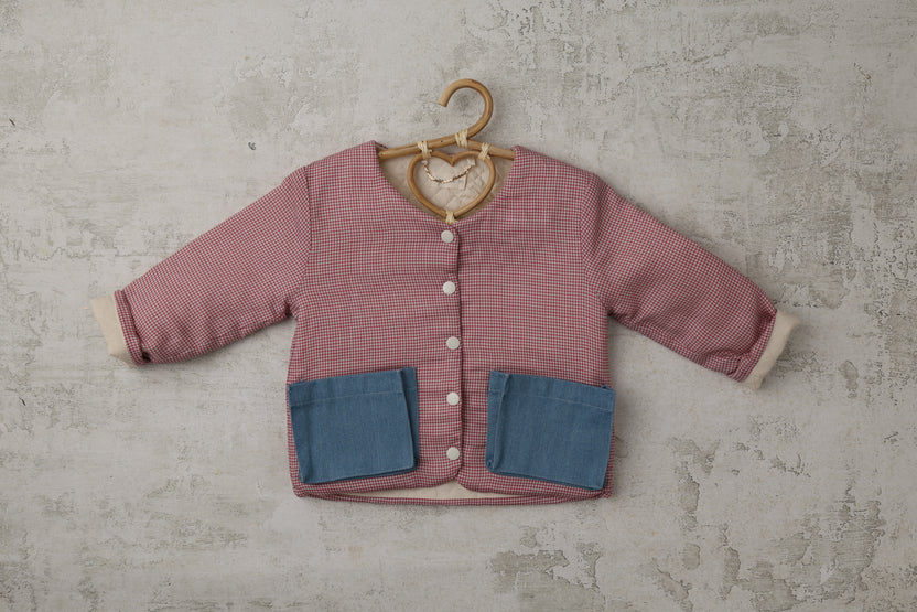 Reversible Jacket in Brick Checkered