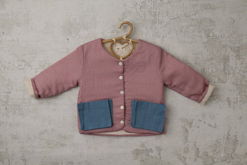 Reversible Jacket in Brick Checkered