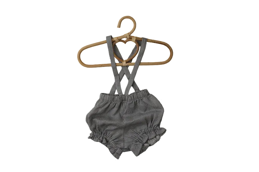 Baby Suspender in Ink Checkered