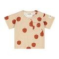 Organic cotton slub T-shirt Short Set Apple and Pear Print