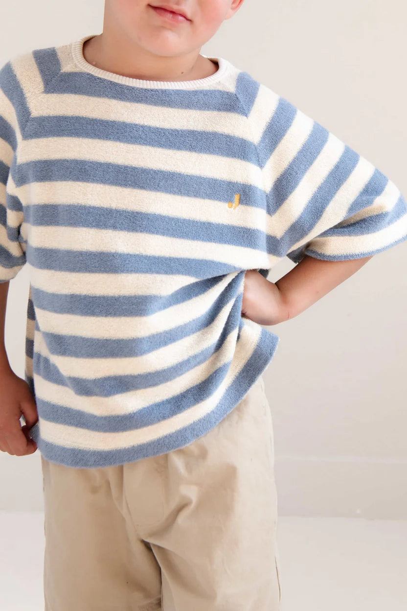 Water Blue Off White Stripe To T-Shirt