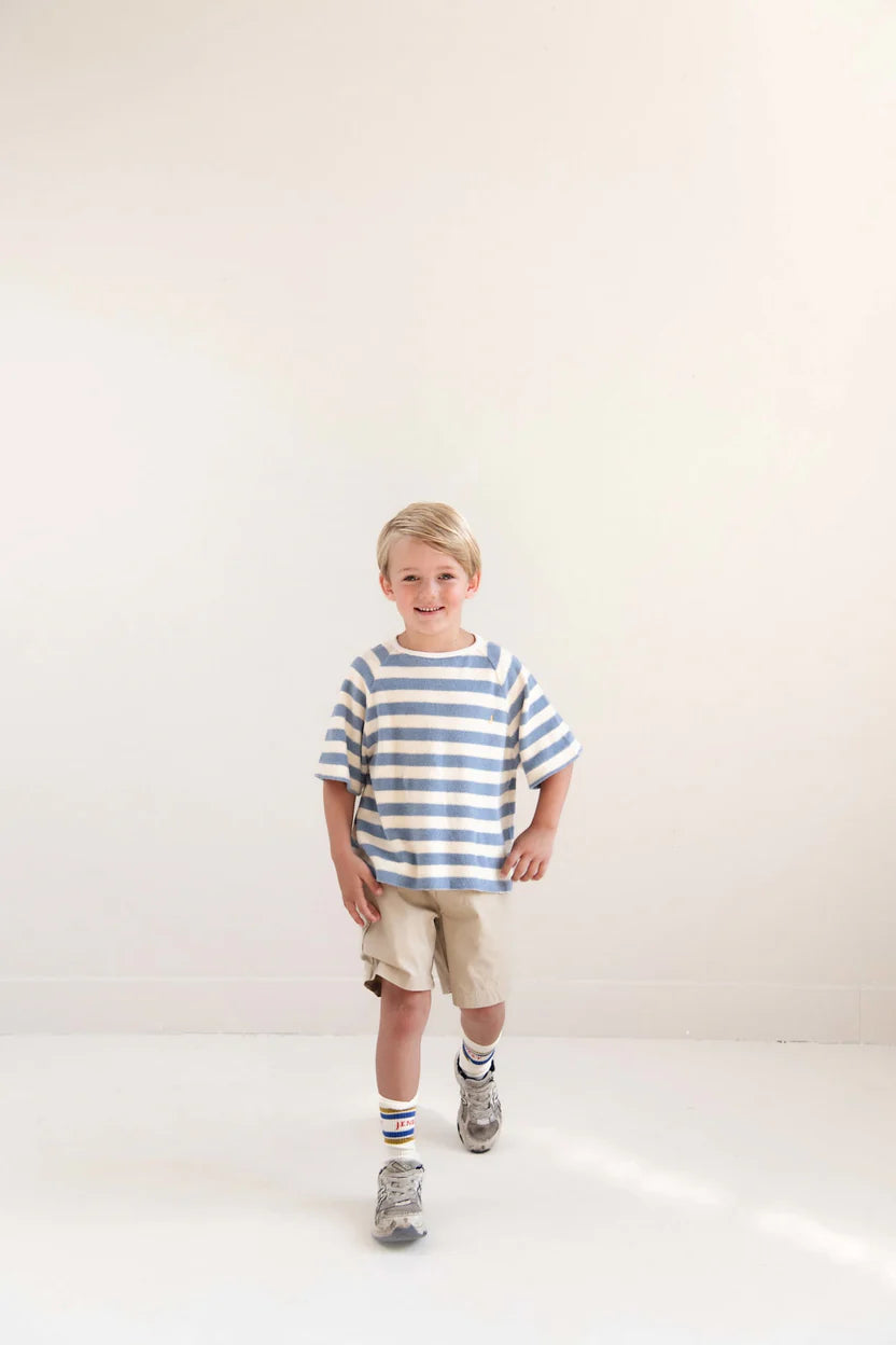 Water Blue Off White Stripe To T-Shirt