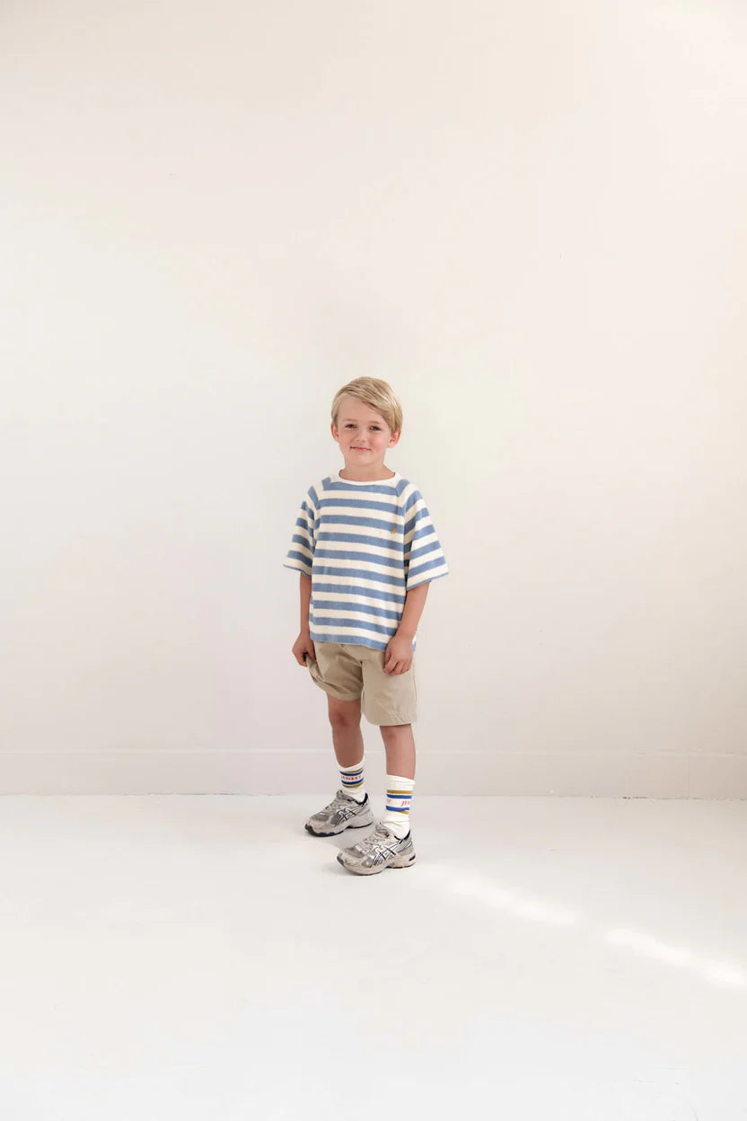 Water Blue Off White Stripe To T-Shirt