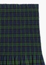 Green Check Smock Skirt Light Navy
