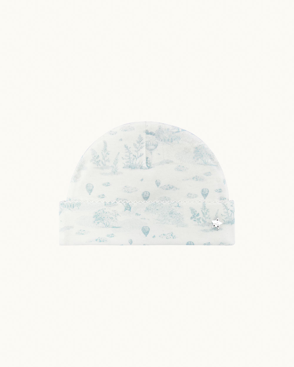 Delani Toile de Jouy Hat Mitten Set - Blue