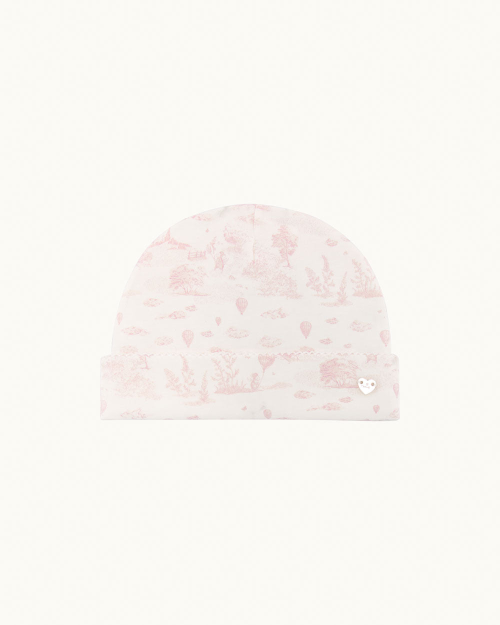 Delani Toile de Jouy Hat Mitten Set - Pink