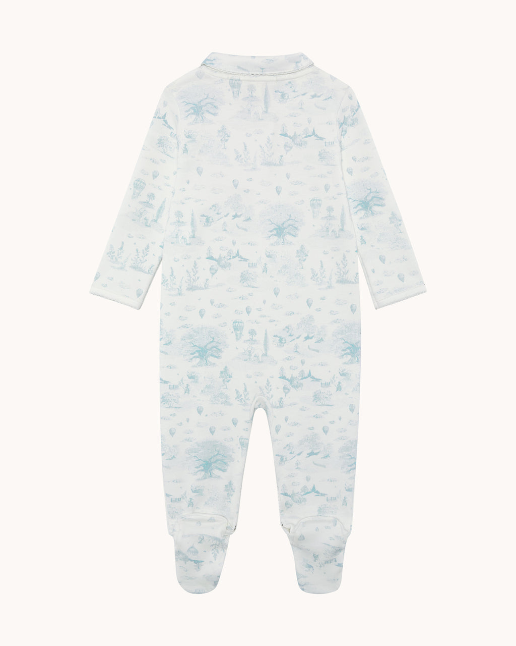 Charles Toile de Jouy Sleepsuit - Blue