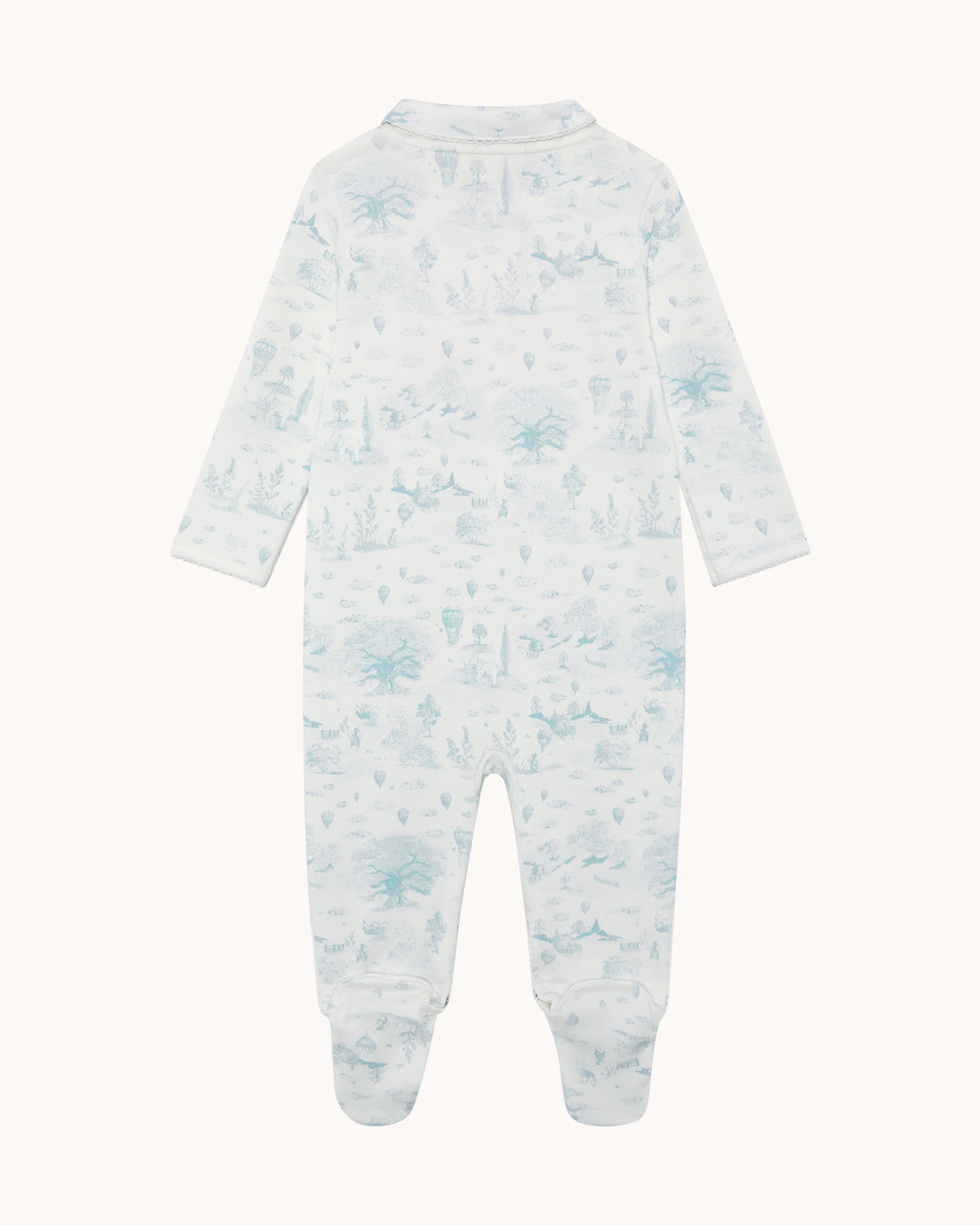 Charles Toile de Jouy Sleepsuit - Blue