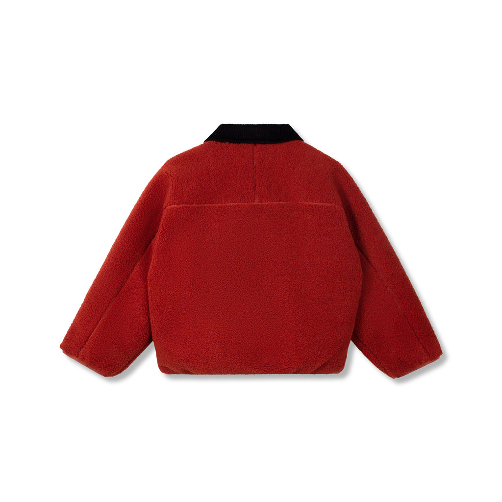 FUZZY REVERSIBLE JACKET - NAVY RUSTY BEAR